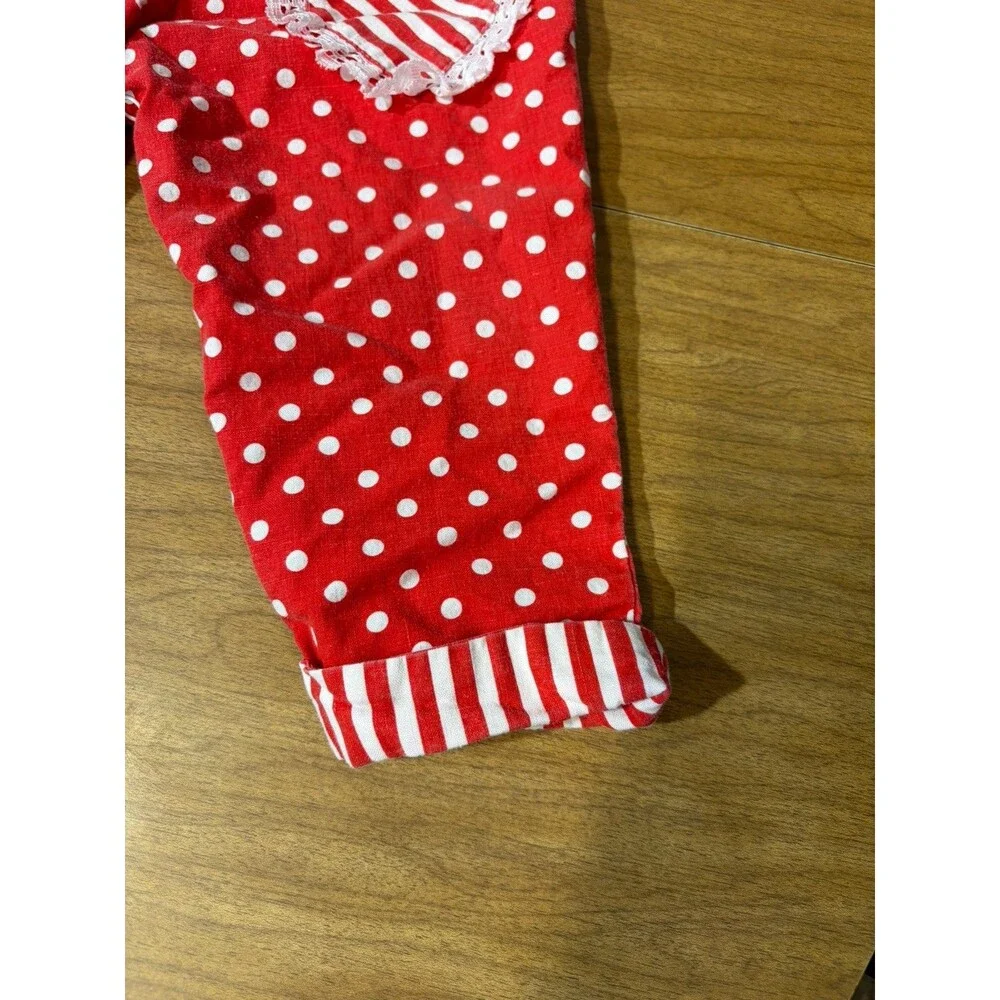 Vintage Polka Dot Overall Romper  9-12 Months